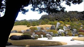 ◆「庭園日本一」足立美術館、枯山水庭　白砂青松庭