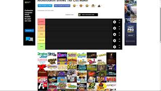 RERANKING EVERY NICKELODEON SHOW! (Tiermaker)