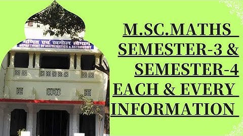 msc maths syllabus || sem 3 & sem 4 || #mscmaths  #lucknowuniversity #mathematics