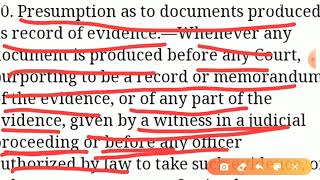 Sec 79 to 90A of the Indian Evidence Act 1872