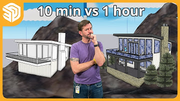 PART 2! Speed Modeling a CABIN in 1min/10mins/1hour