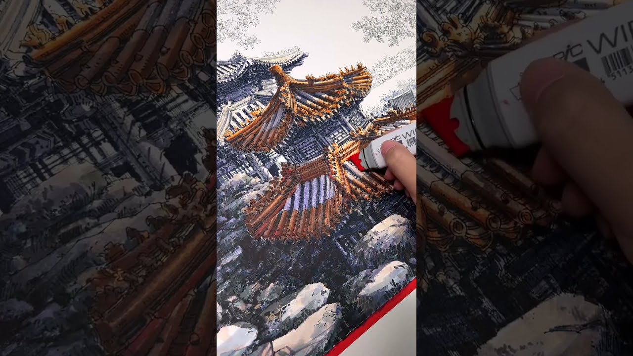 Art of drawings Summer Palace in Beijing #subscribe #art #artwork #artoftheday