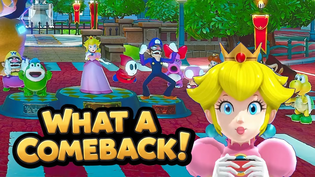 Super Mario Party Jamboree Koopathlon Peach Gameplay CPU Hard - YouTube