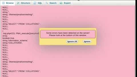 {SOLVED} phpmyadmin Warning in  ./libraries/sql.lib.php#613 count(); parameter must be an array