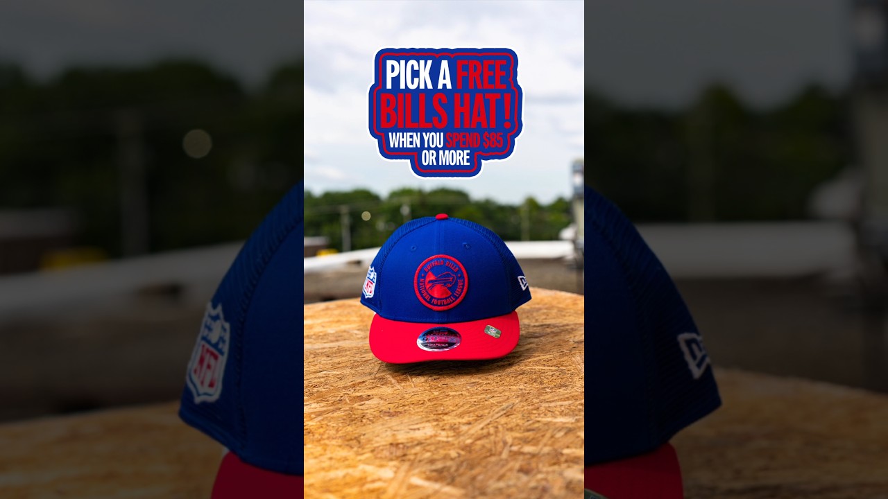 FREE Buffalo Bills Hat! 🏈 Score a free hat with any qualifying online purchase of $85 or more!  🧢