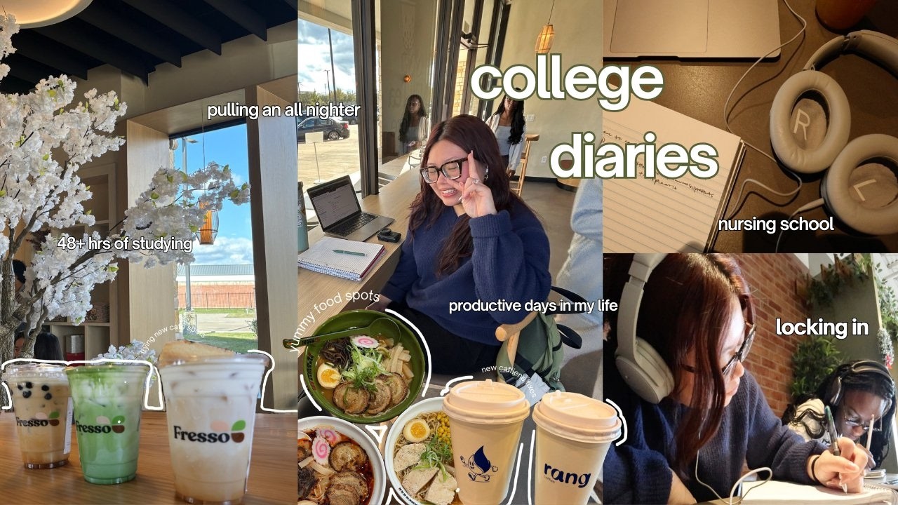 UNI VLOG 🎧 | finals week, pulling an all nighter, burnt out, baking desserts + studying @ cafes