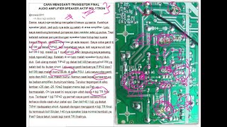 HOW TO REPLACE THE FINAL TRANSISTOR OF A POLYTRON ACTIVE SPEAKER AUDIO AMPLIFIER