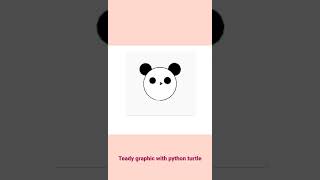 Panda graphics with Python module turtle #python #coding