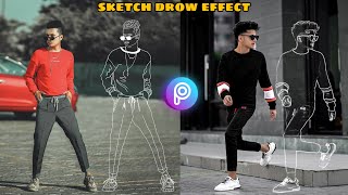 Outline Sketch Effect | PicsArt Tutorial | sketch photo editing screenshot 3