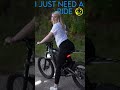 Girl says no to hitchhiker on a sur ron ebike