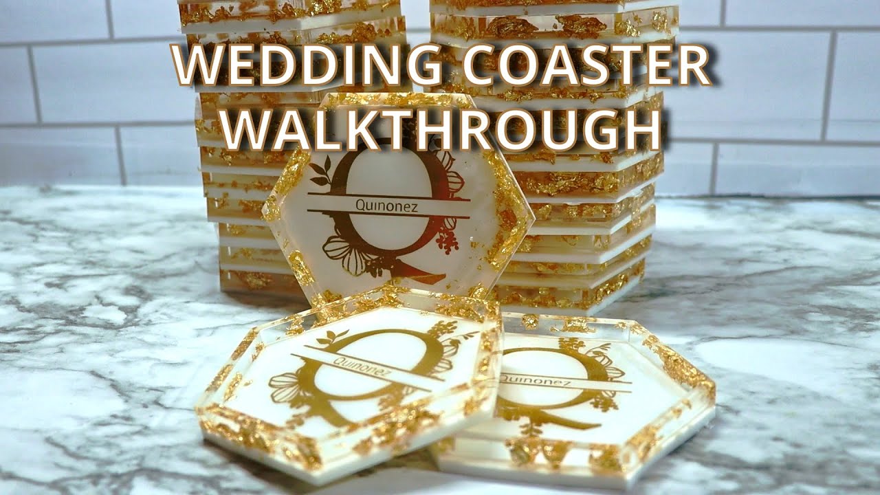 Resin Wedding Coaster Set Walkthrough YouTube