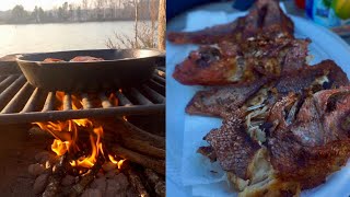 FRYING FISH OVER WOOD FIRE| RED SNAPPER| OUTDOORS COOKING