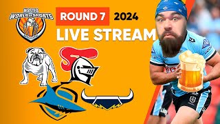 NRL Live Stream | Bulldogs vs Knights / Sharks vs Cowboys | Round 7 - 2024
