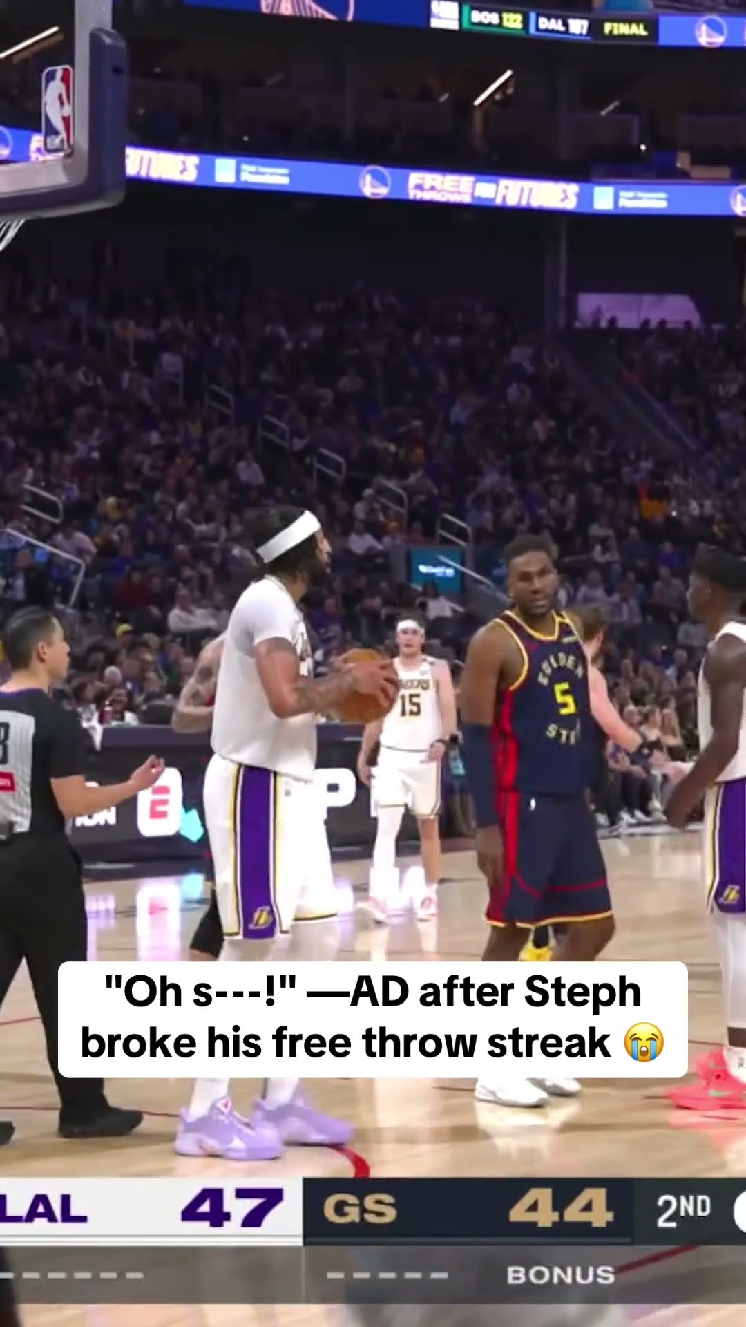 AD after Curry broke his FT streak ?