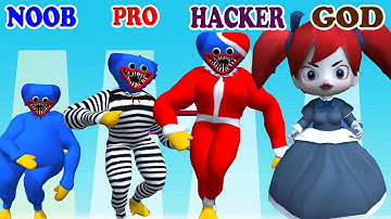 NOOBvsPROvsHACKERvsGOD in Monster Run 3D vs Join Blob Clash 3D Gameplay - Which game do you like?