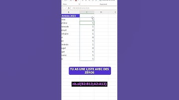 Comparer 2 listes facilement sur Excel