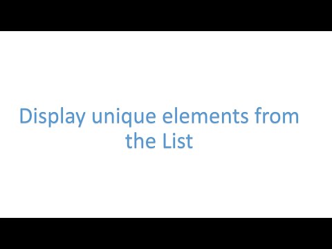 Print the unique elements from the list in Tamil