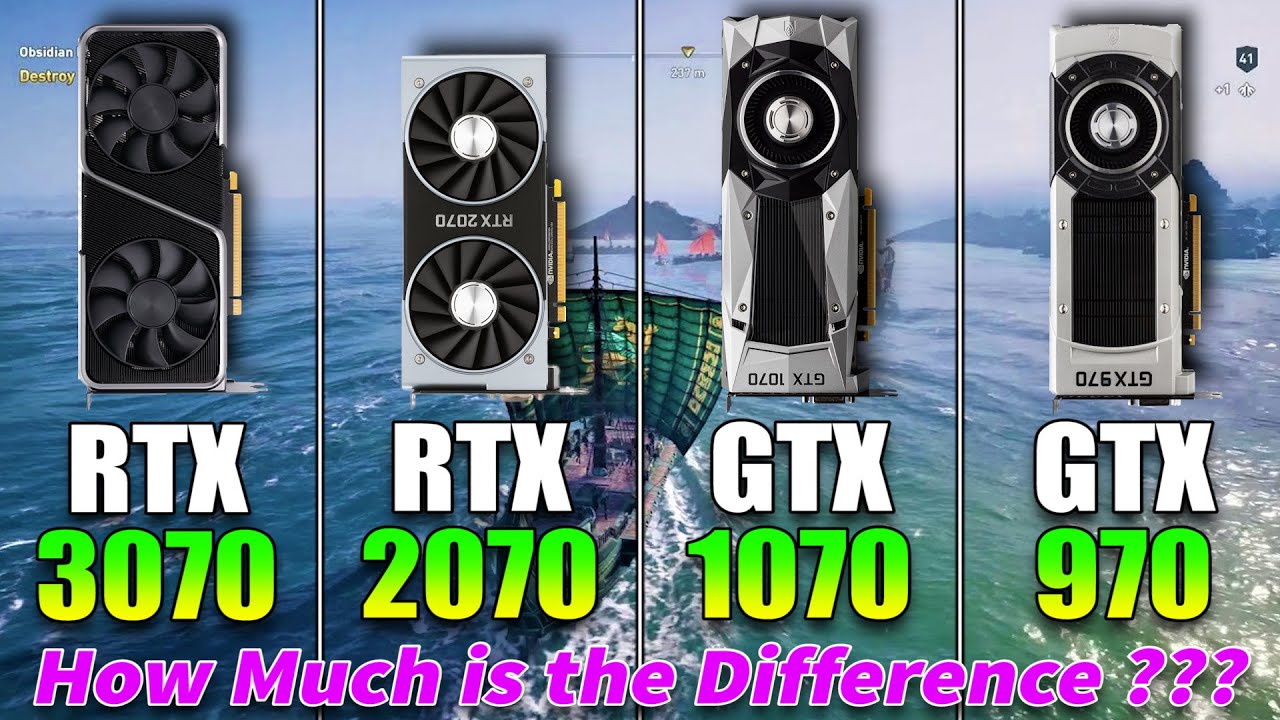 Jeg klager embargo Giotto Dibondon RTX 3070 vs RTX 2070 vs GTX 1070 vs GTX 970 | How Much is the Difference???  - YouTube