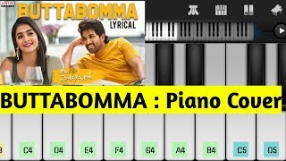 Video thumbnail of "#Alavaikunthapurramuloo - ButtaBomma Full Song Piano Tutorial | Allu Arjun"