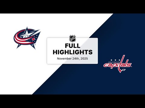 NHL Highlights | Blue Jackets vs. Capitals | November 24, 2025