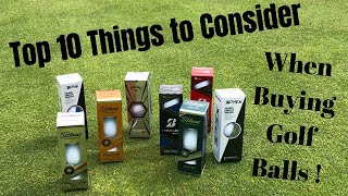 Top 10 Things To Consider When Buying Golf Balls