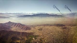 Cumbres de Santiago desde las alturas.
