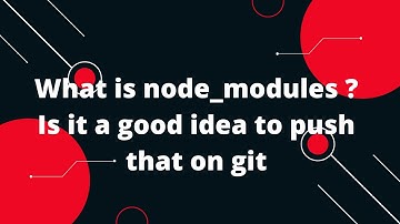 React interview questions in Hindi #24  What is node_modules ? Is it a good idea to push that on git