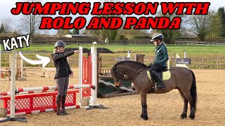 JUMPING LESSON WITH PANDA AND ROLO - PRE SHOW TRAINING