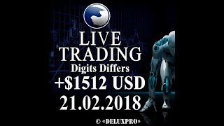 Famous Automated Trading Binary.com Volatility (Digits Differs) +$1512 USD (21.02.2018) Profile