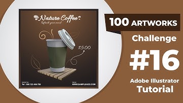 How to design coffee poster in Adobe illustrator