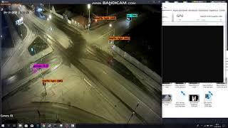Object detection using YOLO V3 + CUDA on video from city cameras. Part 1