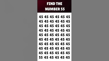 Find Odd Numbers 55 #shorts #find #numbers #iqtest #braintest #shortsfeed #challenge
