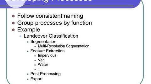 eCognition Object Based Image Analysis: Facilitating Dataset Sharing