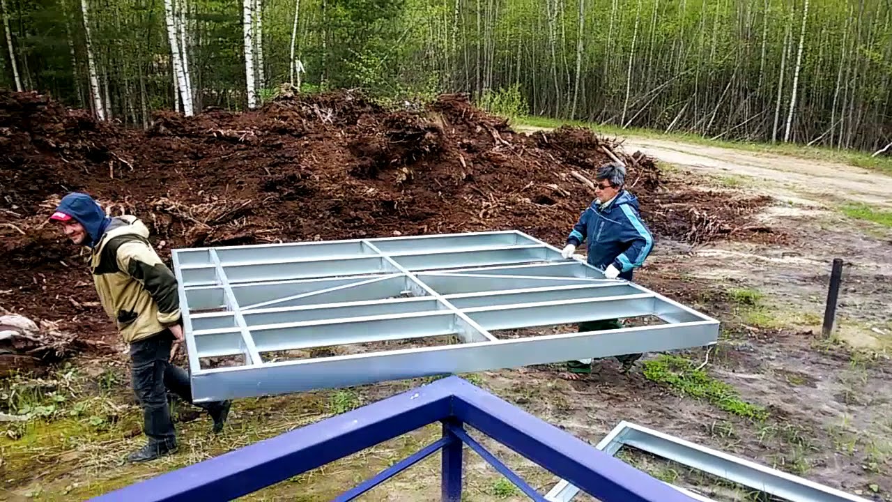 Монтаж каркасного дома из ЛСТК - YouTube