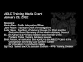 ABLE Press Event Jan 20, 2022