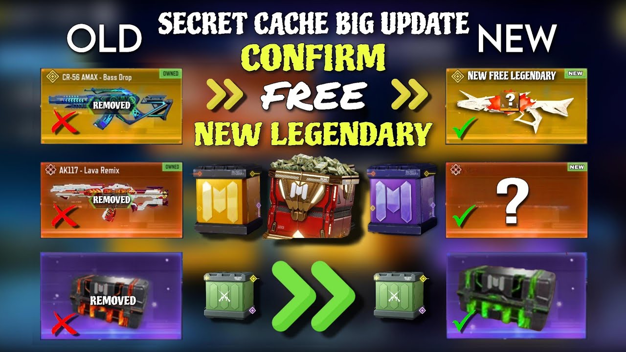 *NEW* Secret Cache Confirm New FREE Legendary | Big Update Of Secret ...