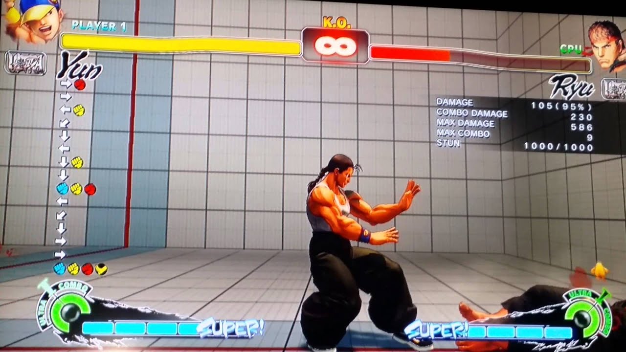 Usf4 yun 100% death combo 1 reset