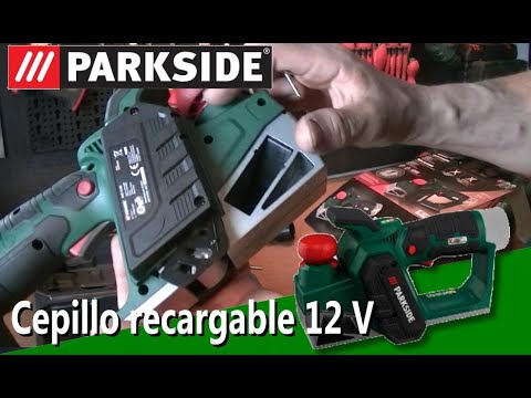 Cepillo carpintero 12 Voltios de bateria Parkside - YouTube