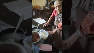 mom making chutney