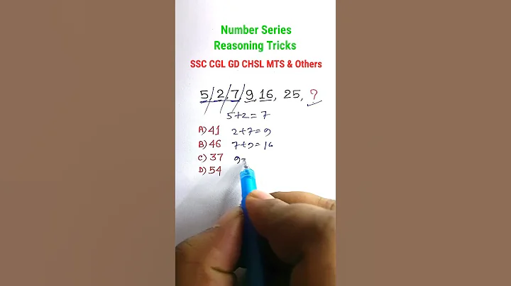 Series| Missing Number Series| Reasoning Classes| Reasoning for SSC CGL GD CHSL| #shorts
