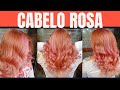 Segredo do cabelo rosa - rose gold | Como cheguei no tom de rosa perfeito 💇