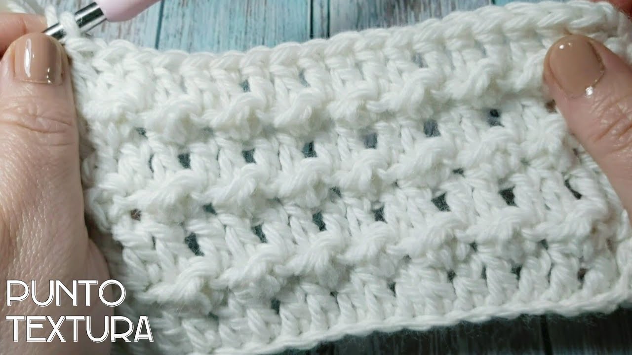 Punto textura a crochet súper fácil ♡ Crochet para principiantes ♡ Puntos fáciles  a crochet