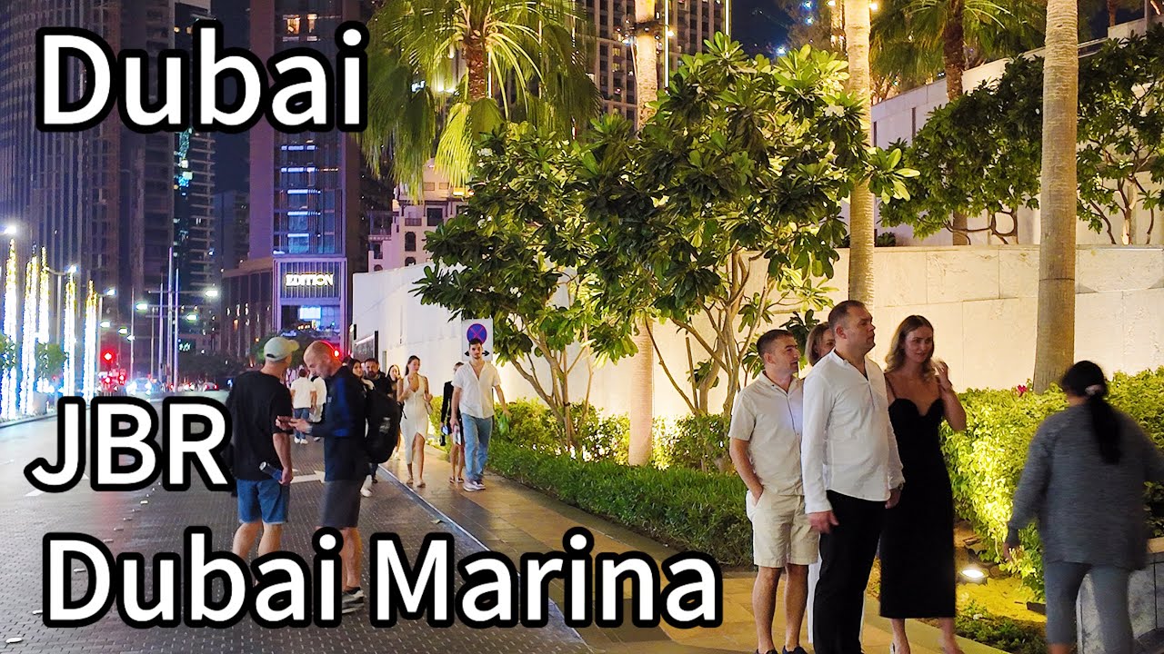 Dubai [4K] Christmas Decorations in JBR, Marina Walking Tour 🇦🇪
