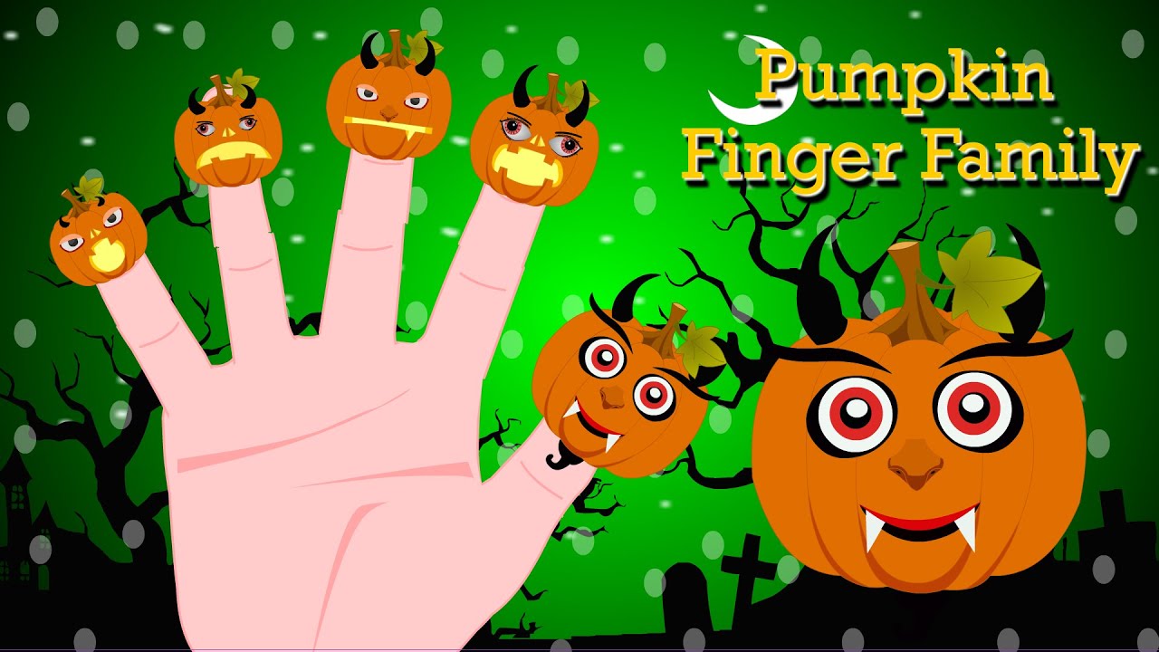 Halloween Pumpkin Finger Family English Nursery Rhymes For Kids