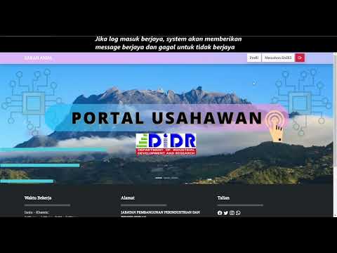 Log Masuk di Portal Usahawan DIDR 2022