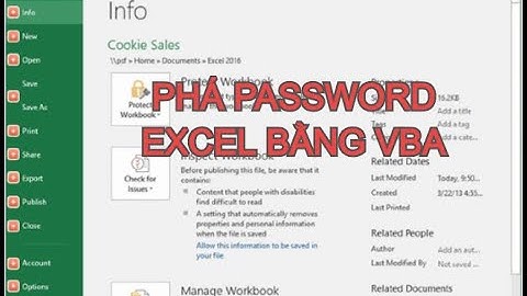 Phá password trong excel bằng VBA | #itcoban