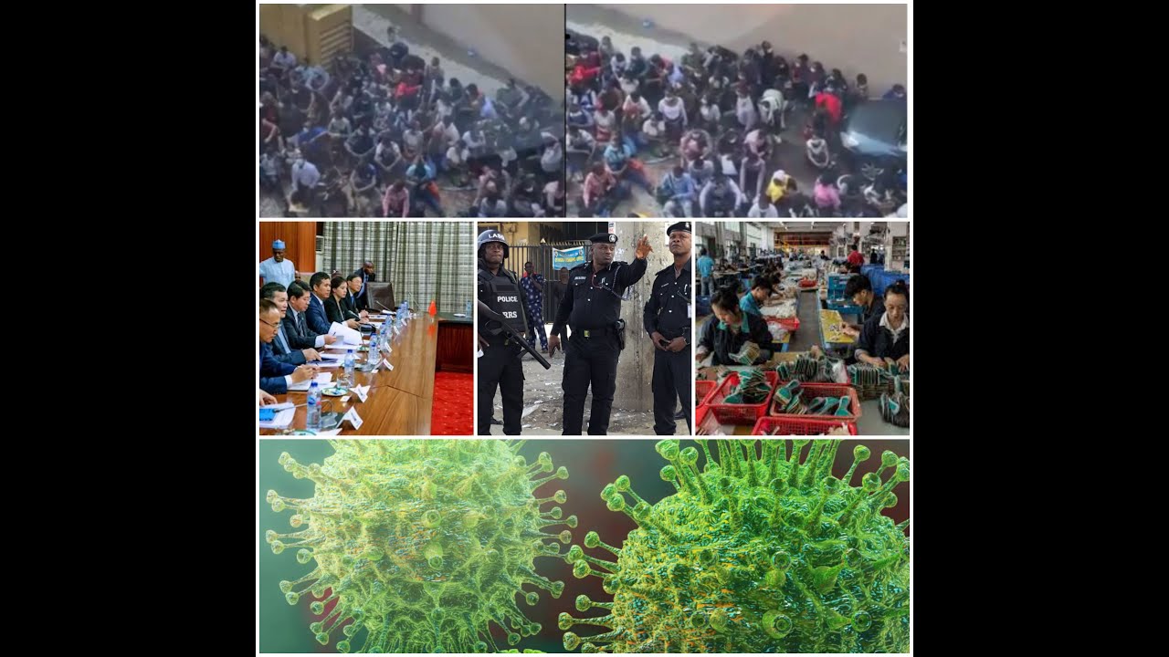 Police Arrest Chinese Company In Nigeria For Locking Over 100 Nigerians In One Hall.