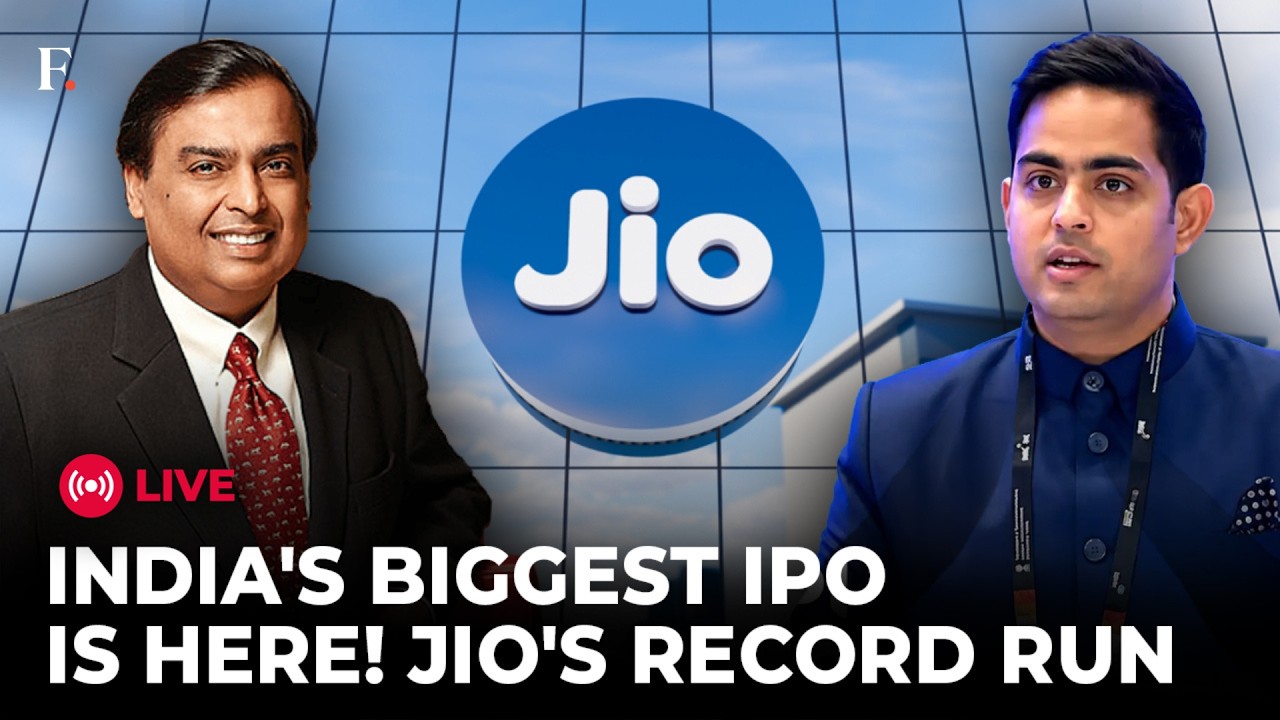 JIO IPO LIVE: India's Biggest-Ever IPO Set To Raise ₹30,200+ Crore; RIL Shares Skyrocket thumbnail