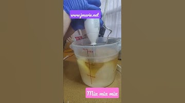 Thumbnail of mixing lye water into oils for a new batch #soap #coldprocesssoap #lye #soapmaker #mixing