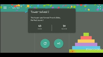 Tower of Hanoi Level 6 Minimum move solve